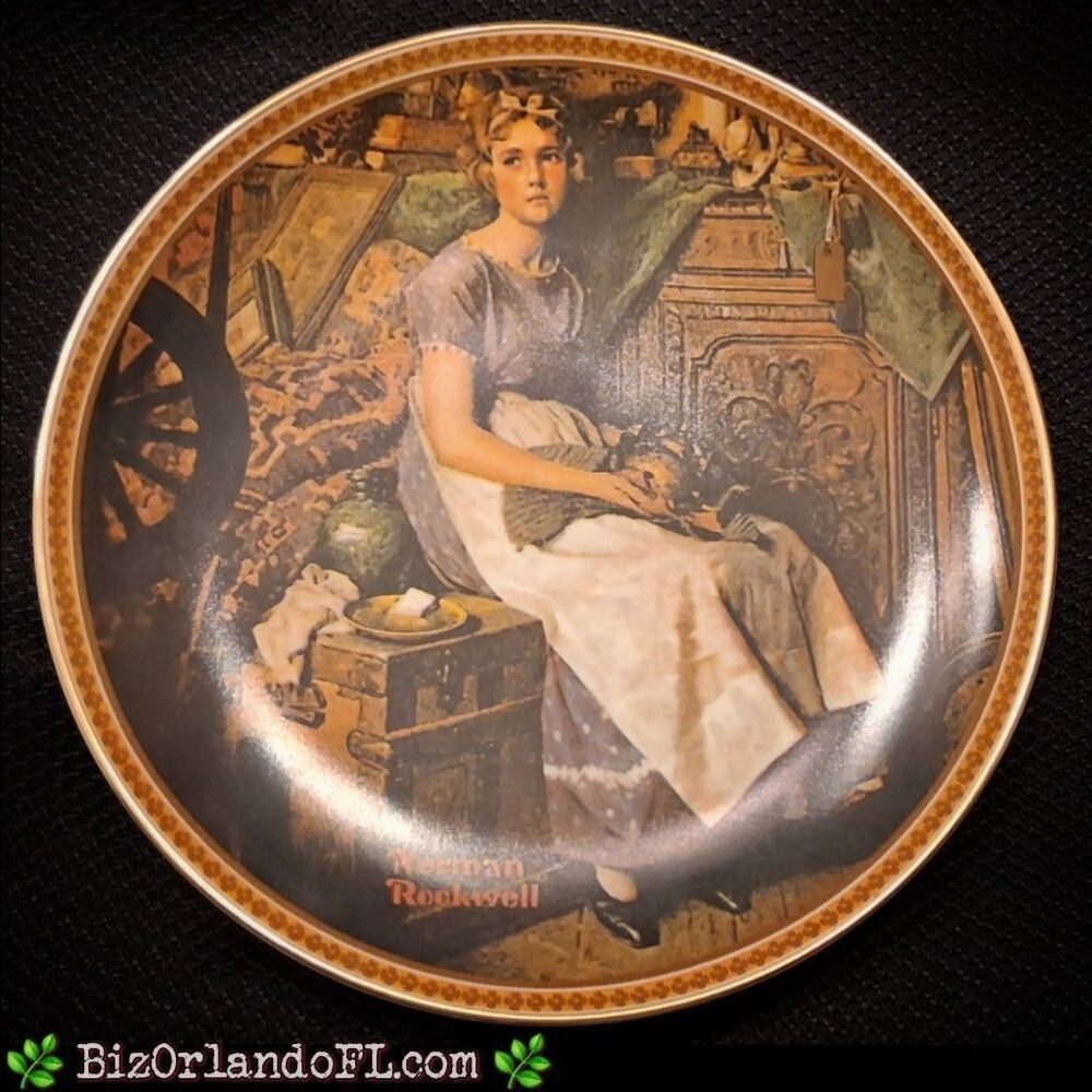 "Dreaming in the Attic" Collector Plate by Knowles China Norman Rockwell Artwork